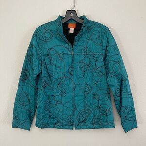 Hearts of Palm Satin Embroidered Jacket Size Small